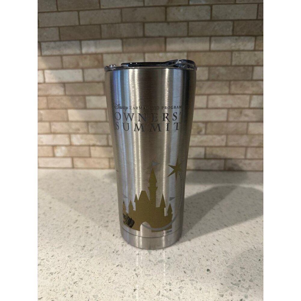 Rare Disney Parks Earmarked Program‎ Owners Summit Iridescent Metal Tumbler
